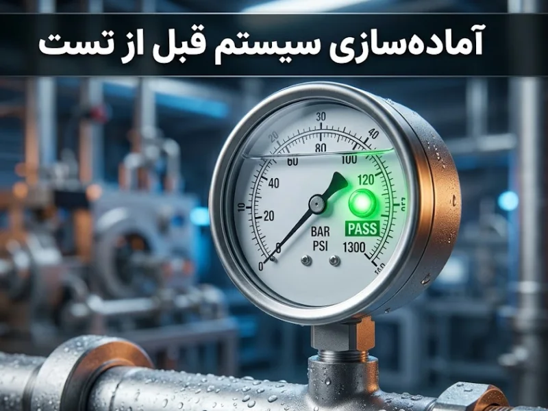 آمادهسازی سیستم قبل از تست هیدروستاتیک